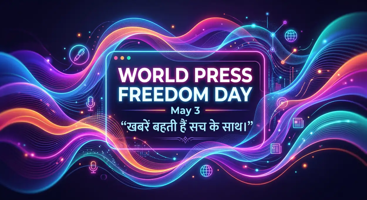 Free Download Press Freedom Day Slogan In English - High Quality World Press Freedom Day 2026 Image
