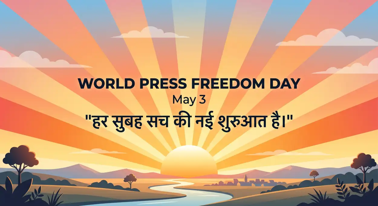 Free Download Press Freedom Day Speech In Hindi - High Quality World Press Freedom Day 2026 Image