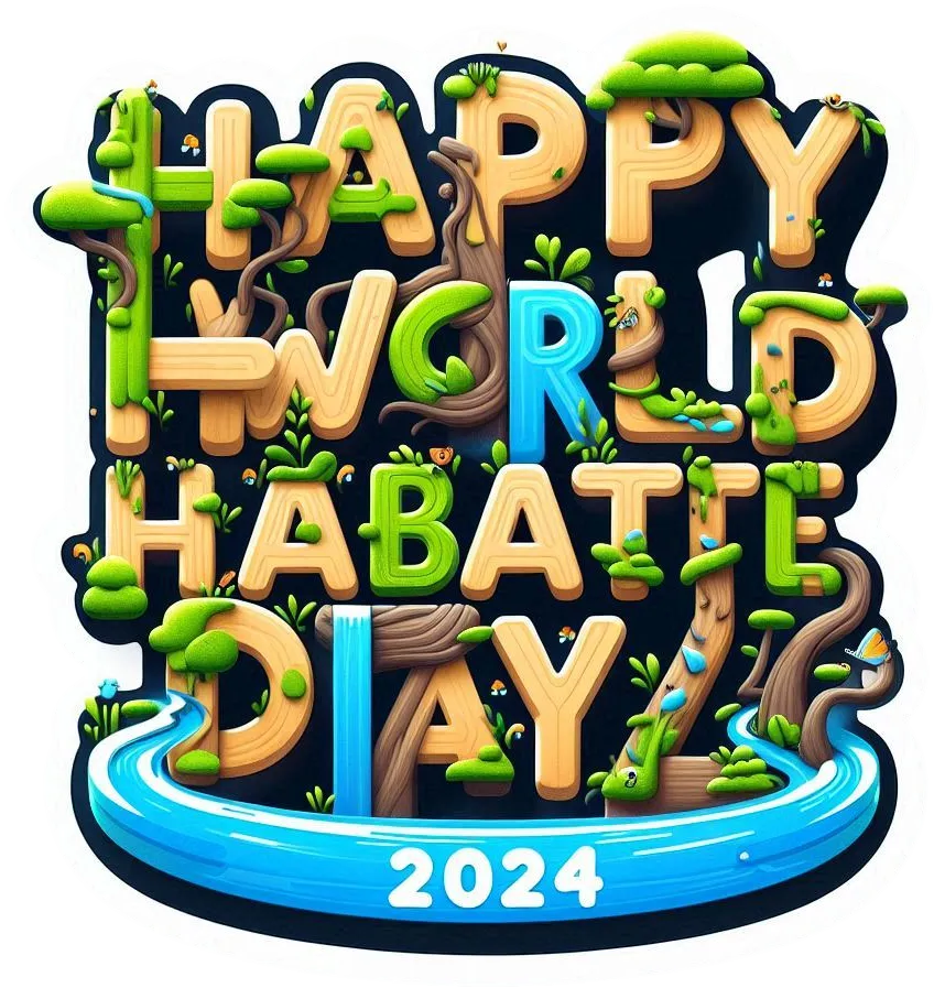Free Download Printable Happy World Habitat Day Png Greeting Card - High Quality Happy World Habitat Day PNG Image