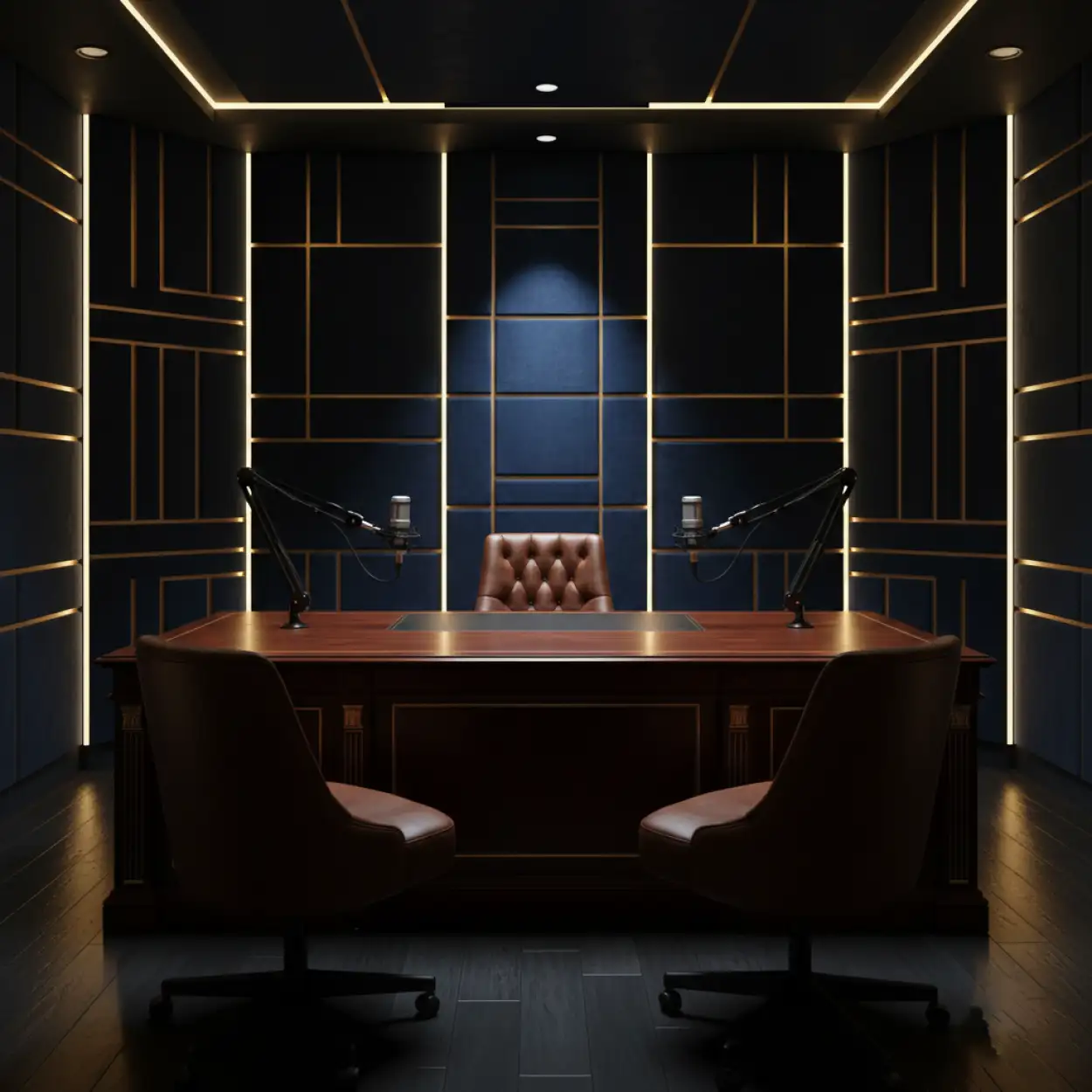 Free Download Professional Podcast Studio Background Design - High Quality Podcast Studio Background Background