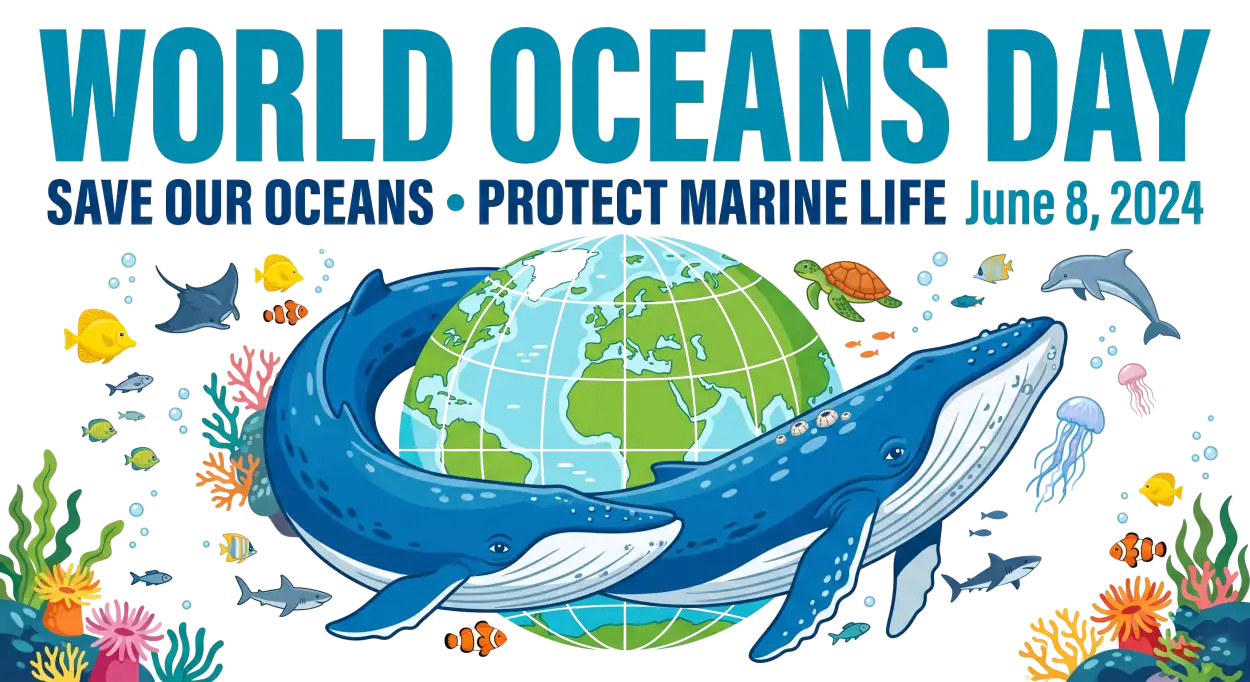 Free Download Protect Marine Life Png Design - High Quality World Oceans Day Png Transparent PNG