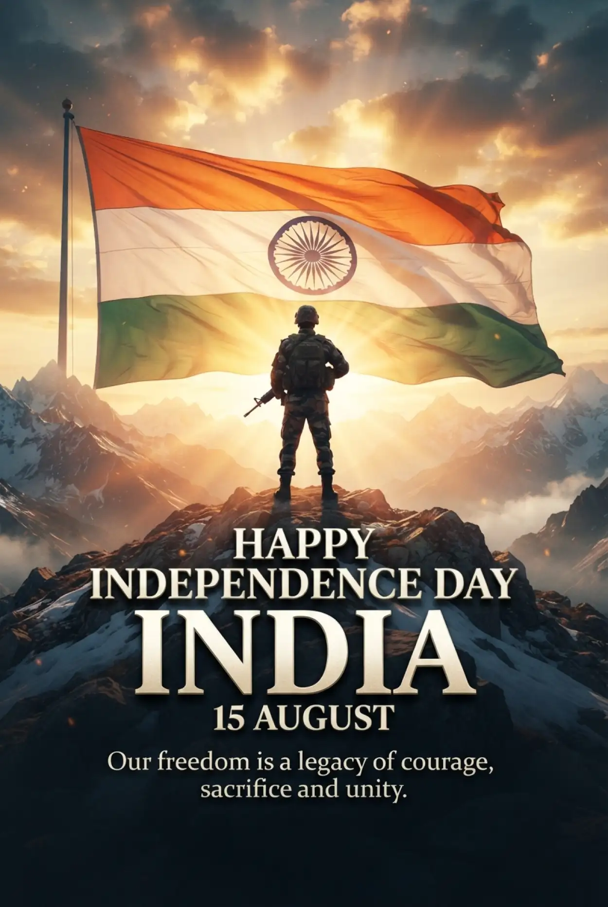 Free Download Proud Indian 15 August Wishes 2026 - High Quality Indian Independence Day Wishes 2026 Image