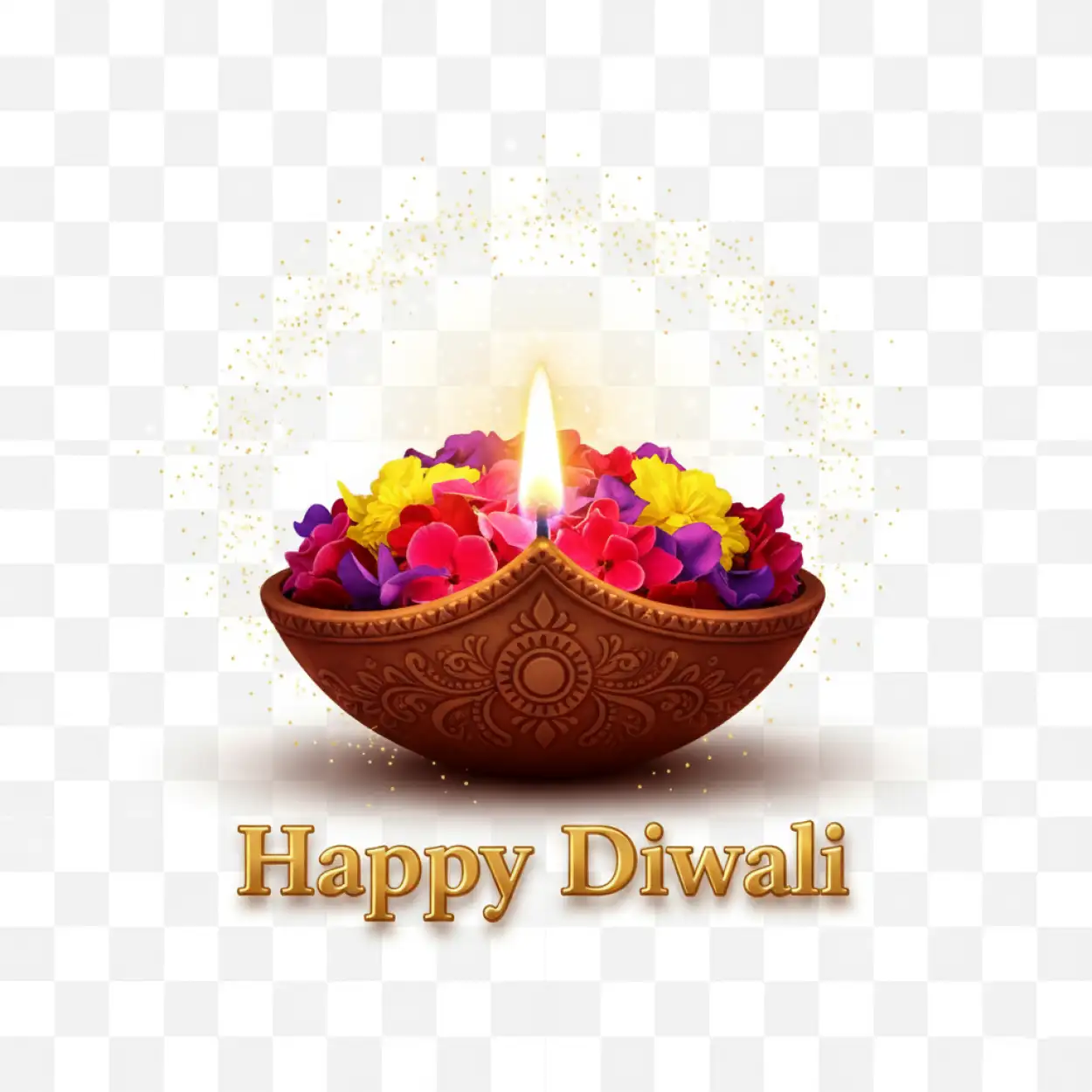 Punjabi Happy Diwali Wishes Image With Golden Text And Fireworks - Royalty Free Happy Diwali Image | Pngmagic Free Download Punjabi Happy Diwali Wishes Image With Golden Text And Fireworks - High Quality Happy Diwali Background