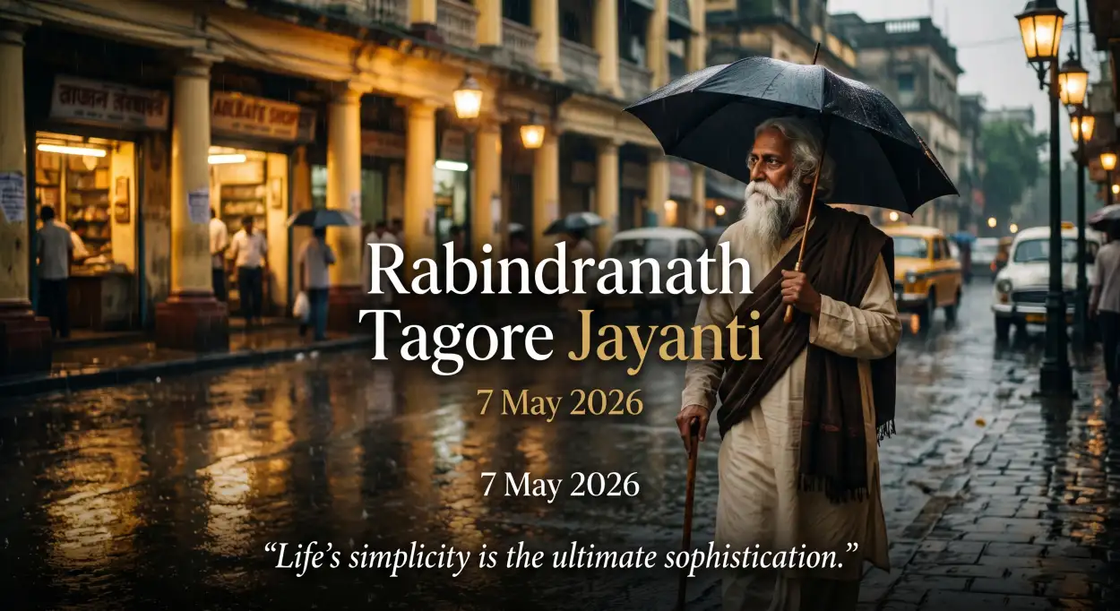 Free Download Rabindranath Tagore Jayanti 2026 Celebration Ideas - High Quality Rabindranath Tagore Jayanti Image