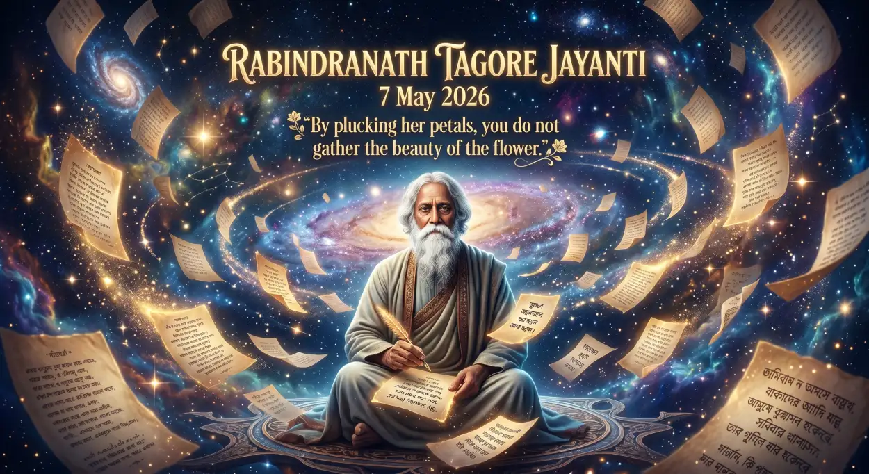 Free Download Rabindranath Tagore Jayanti 2026 Images Download - High Quality Rabindranath Tagore Jayanti Image