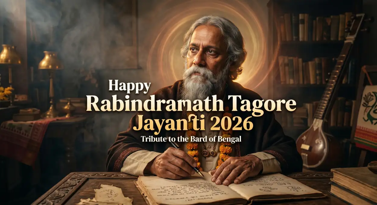 Free Download Rabindranath Tagore Jayanti 2026 Social Media Post - High Quality Rabindranath Tagore Jayanti Image