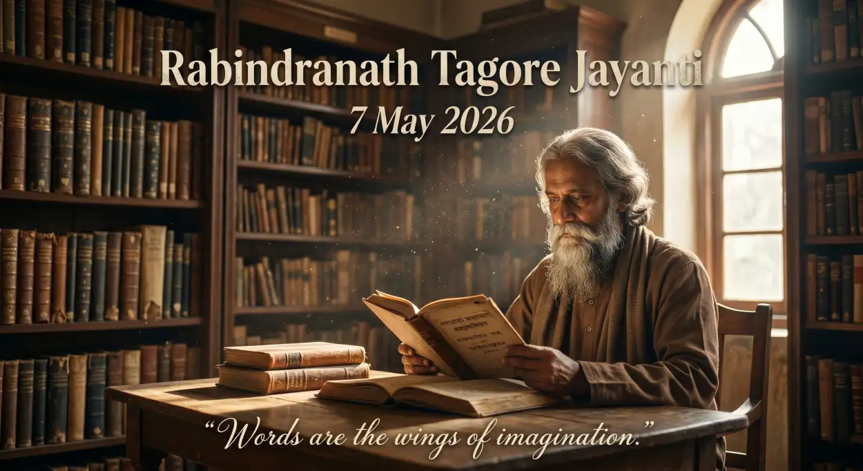 Free Download Rabindranath Tagore Jayanti 2026 Tribute Images - High Quality Rabindranath Tagore Jayanti Image