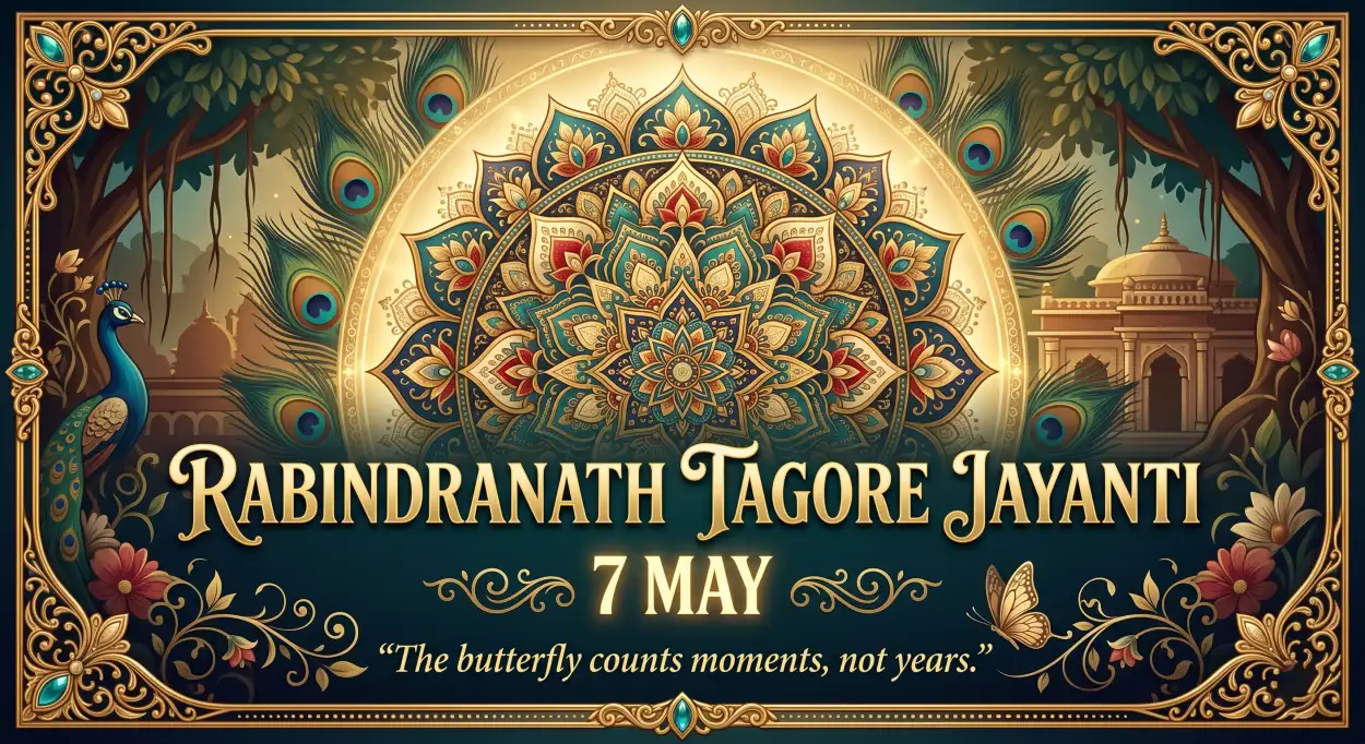 Free Download Rabindranath Tagore Jayanti Elegant Festival Design - High Quality Rabindranath Tagore Jayanti Image