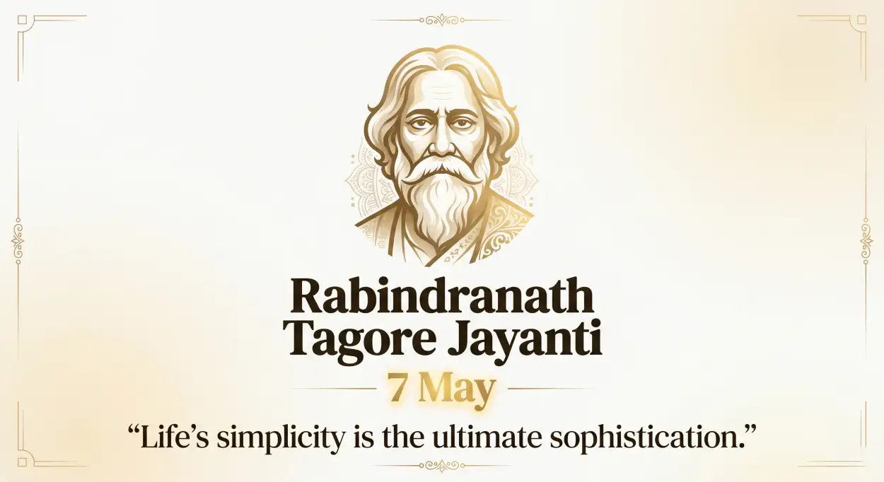 Free Download Rabindranath Tagore Jayanti Social Media Template - High Quality Rabindranath Tagore Jayanti Image