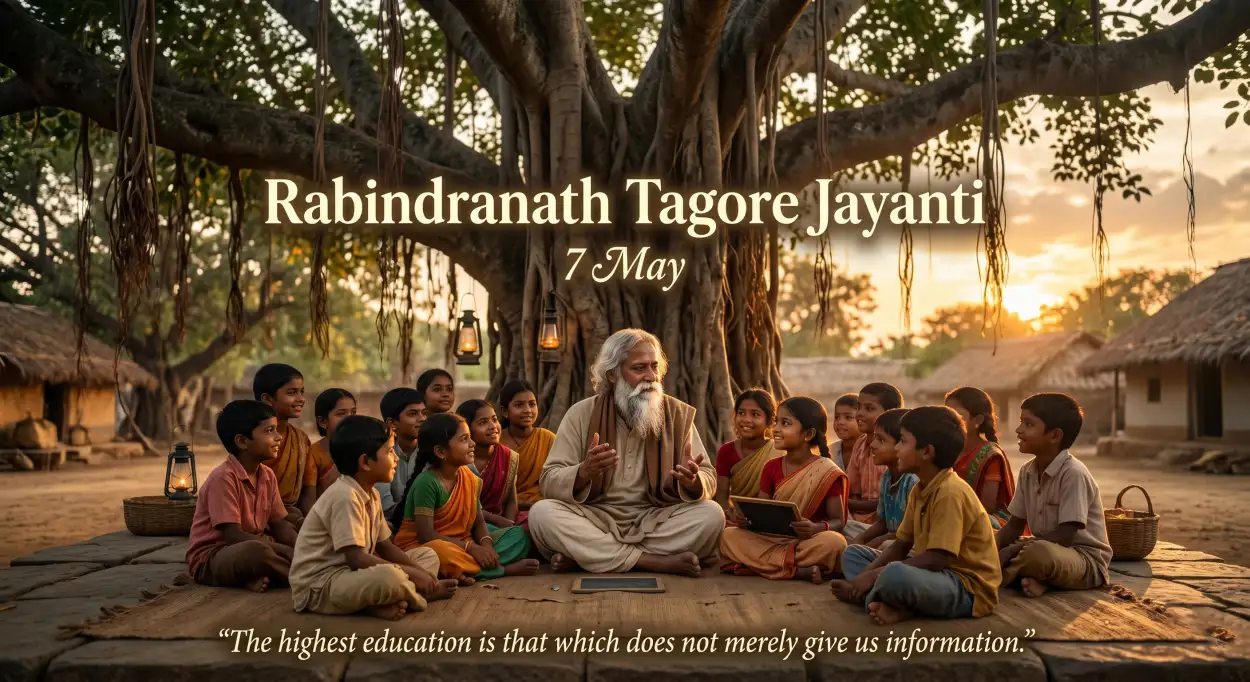 Free Download Rabindranath Tagore Jayanti Wishes For Teachers - High Quality Rabindranath Tagore Jayanti Image