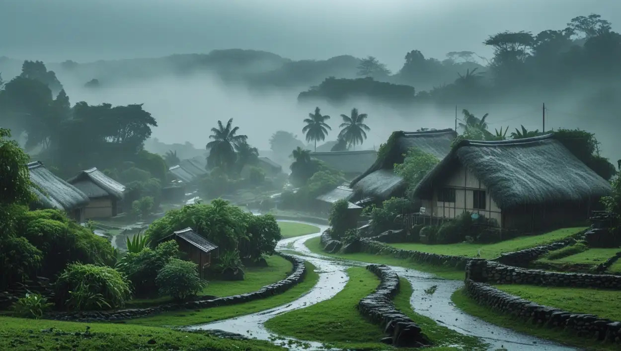 Rainy Season Village Background Jpg - Royalty Free Zoom Background Image | Pngmagic Free Download Rainy Season Village Background Jpg - High Quality Zoom Background Background