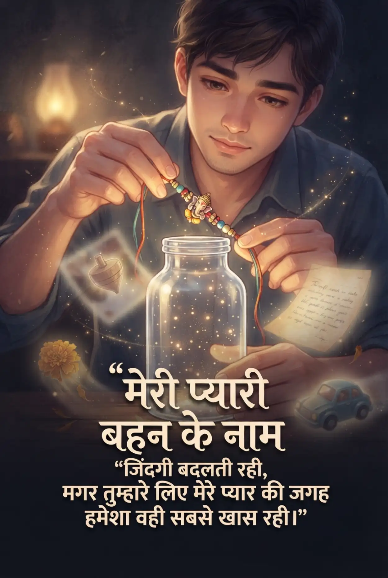 Free Download Rakhi Par Behen Ke Liye Emotional Shayari - High Quality Raksha Bandhan Ki Shubhkamnaye In Hindi Image