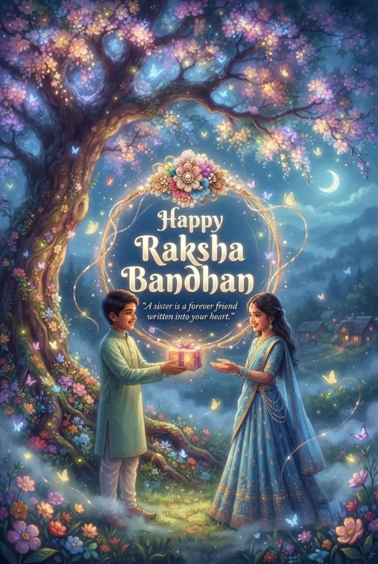 Free Download Raksha Bandhan 2026 Wishes For Happiness And Success - High Quality Happy Raksha Bandhan Wishes 2026 Image