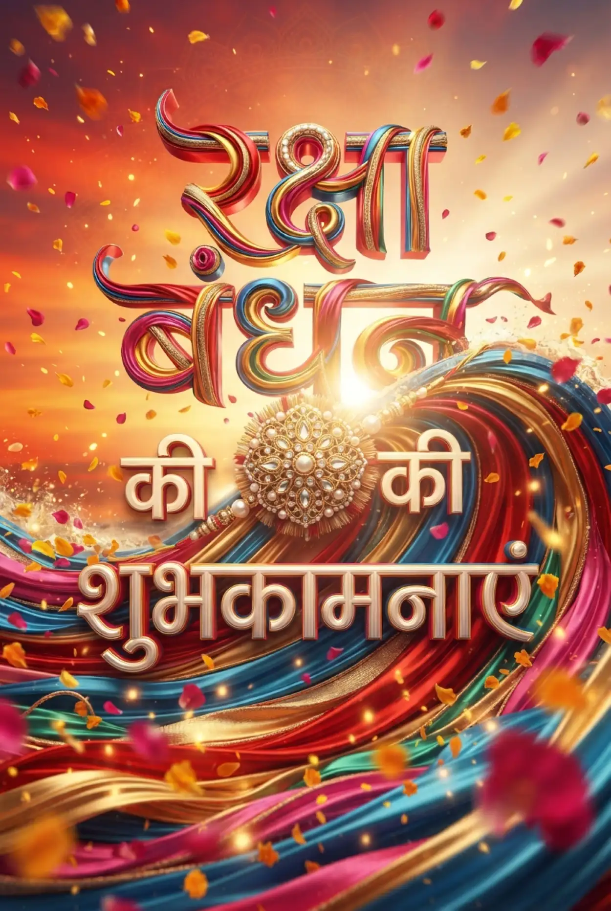 Free Download Raksha Bandhan Festival Wishes In Hindi - High Quality Raksha Bandhan Ki Shubhkamnaye In Hindi Image
