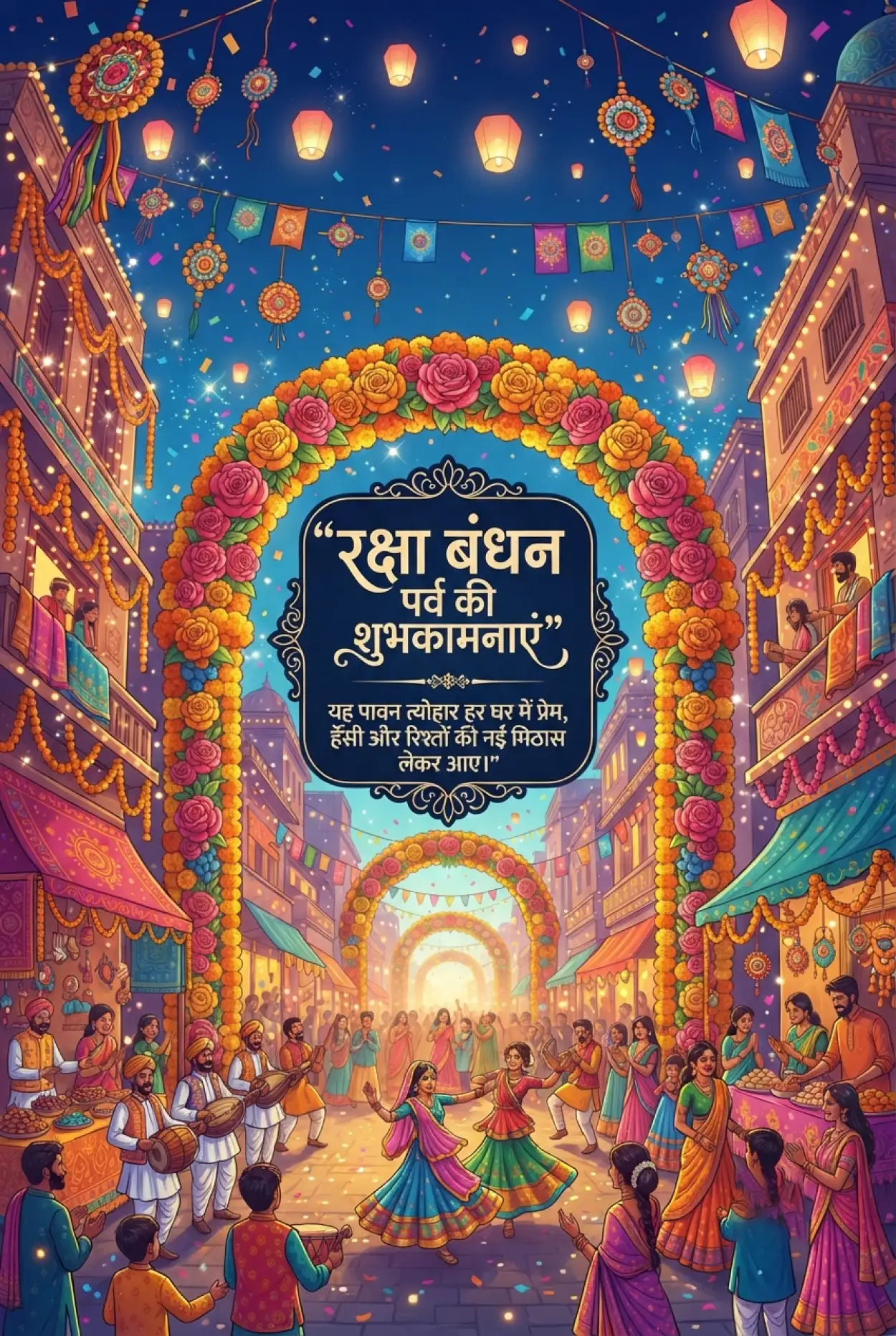 Free Download Raksha Bandhan Ke Avsar Par Hardik Shubhkamnaye - High Quality Raksha Bandhan Ki Shubhkamnaye In Hindi Image