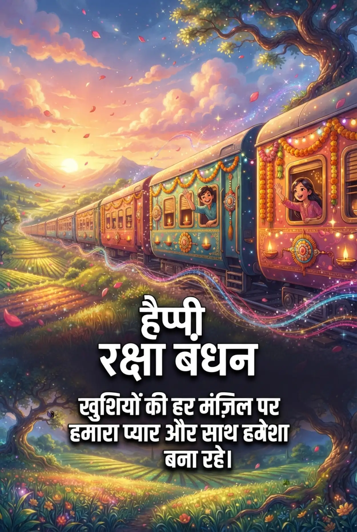 Free Download Raksha Bandhan Ki Dher Sari Shubhkamnaye - High Quality Raksha Bandhan Ki Shubhkamnaye In Hindi Image