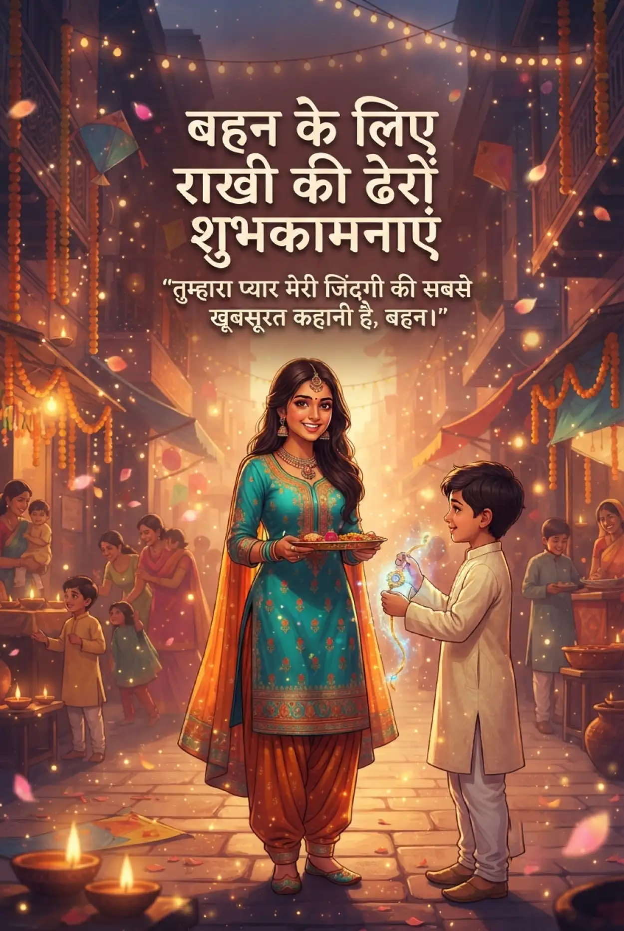 Free Download Raksha Bandhan Par Bhavuk Shubhkamnaye - High Quality Raksha Bandhan Ki Shubhkamnaye In Hindi Image