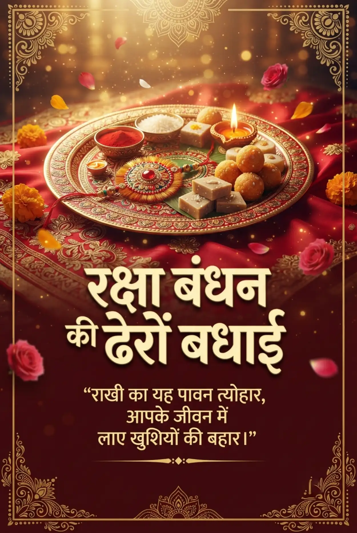 Free Download Raksha Bandhan Par Hindi Wishes For Whatsapp - High Quality Raksha Bandhan Ki Shubhkamnaye In Hindi Image