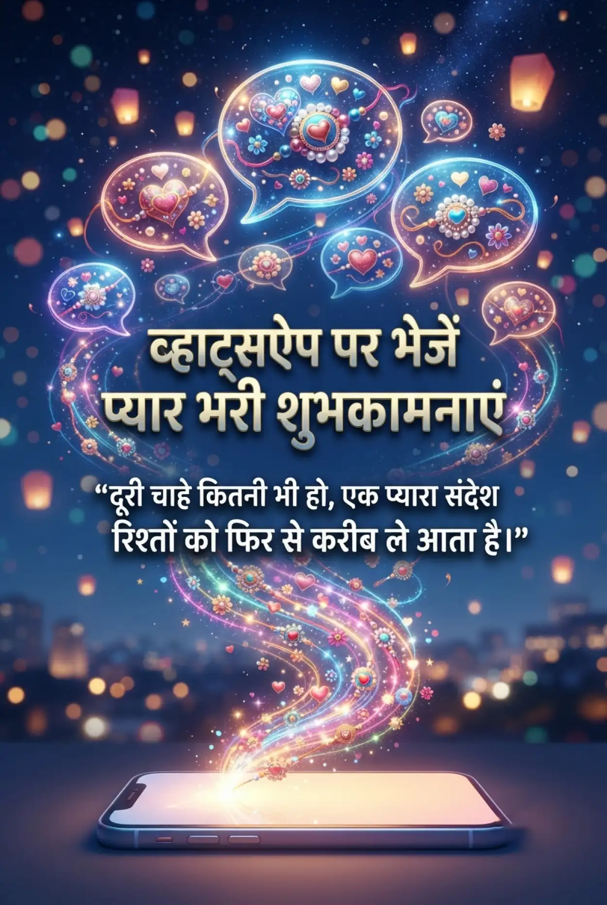 Free Download Raksha Bandhan Whatsapp Message In Hindi - High Quality Raksha Bandhan Ki Shubhkamnaye In Hindi Image