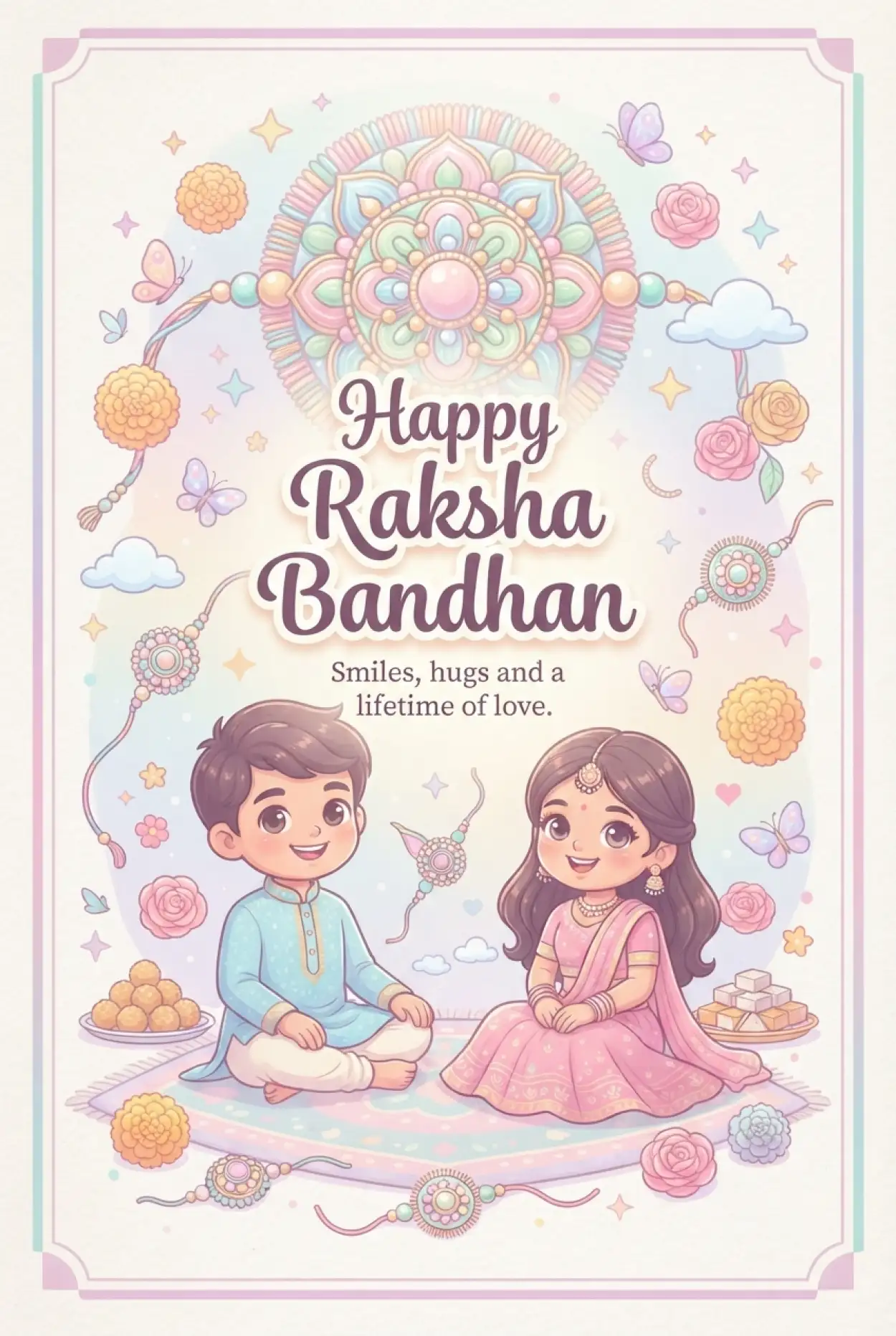 Free Download Raksha Bandhan Wishes 2026 For Cousin Sister - High Quality Happy Raksha Bandhan Wishes 2026 Image