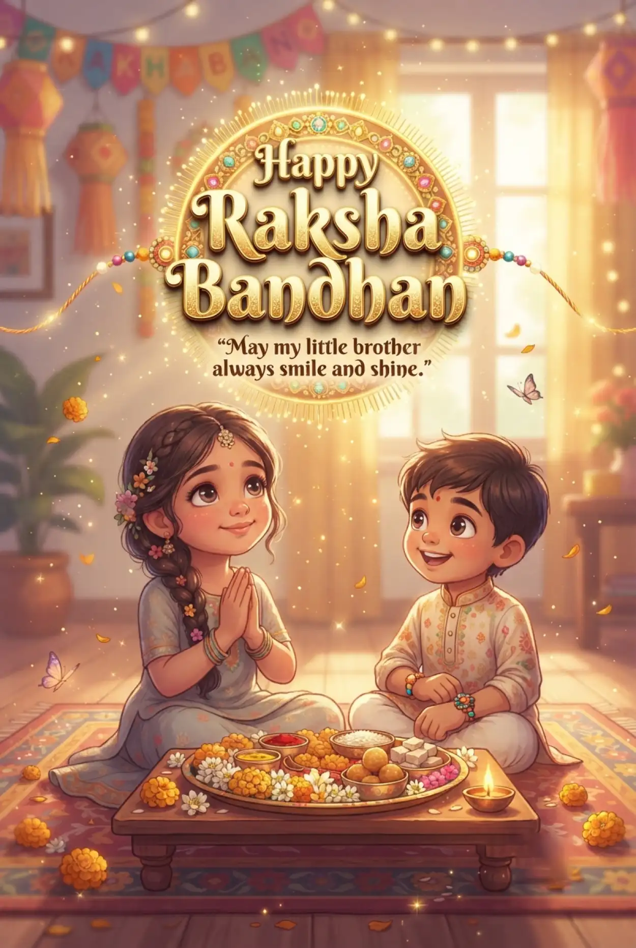 Free Download Raksha Bandhan Wishes 2026 For Sister Living Far Away - High Quality Happy Raksha Bandhan Wishes 2026 Image
