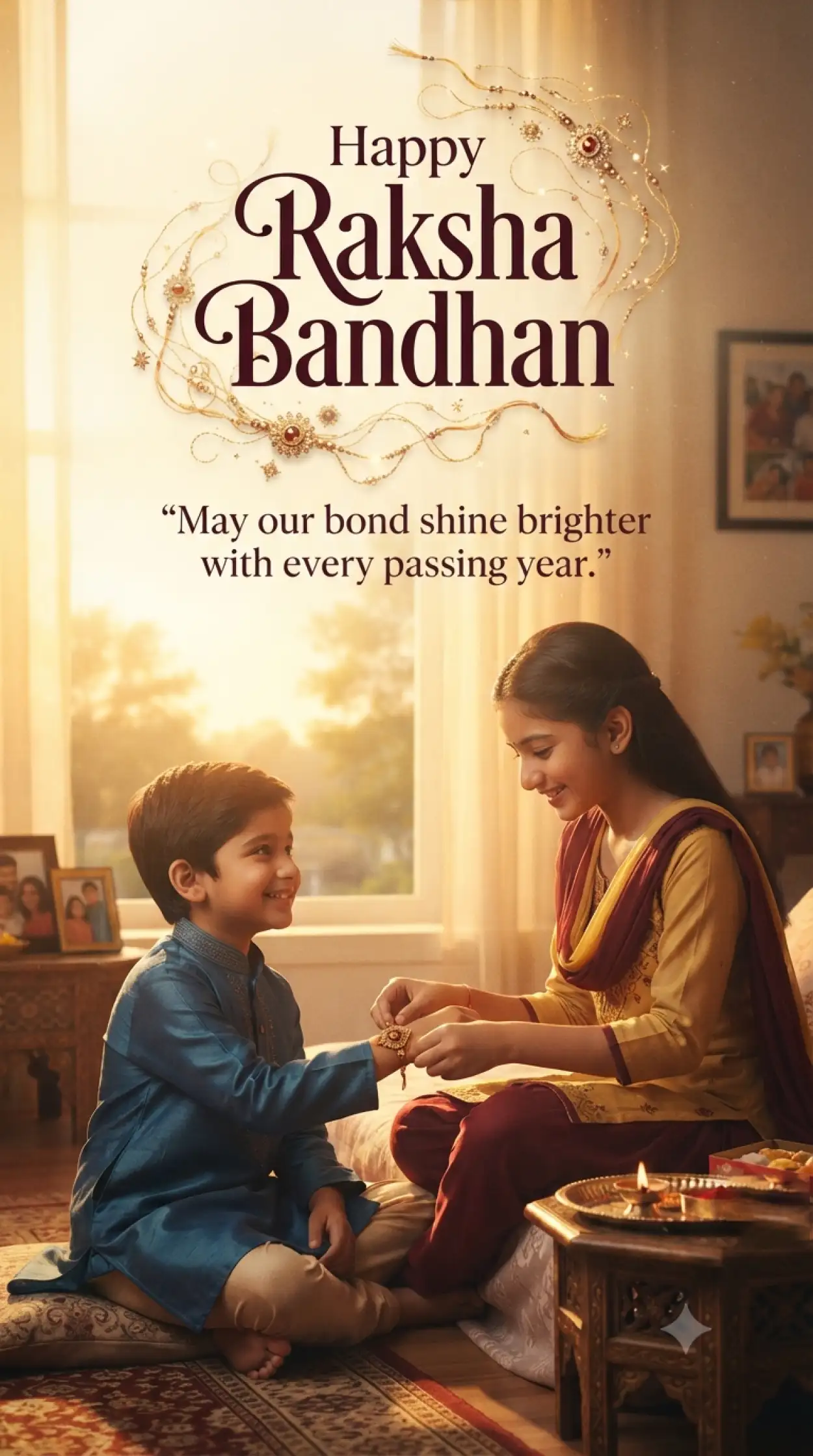 Free Download Raksha Bandhan Wishes For Elder Brother - High Quality Happy Raksha Bandhan Greetings Image