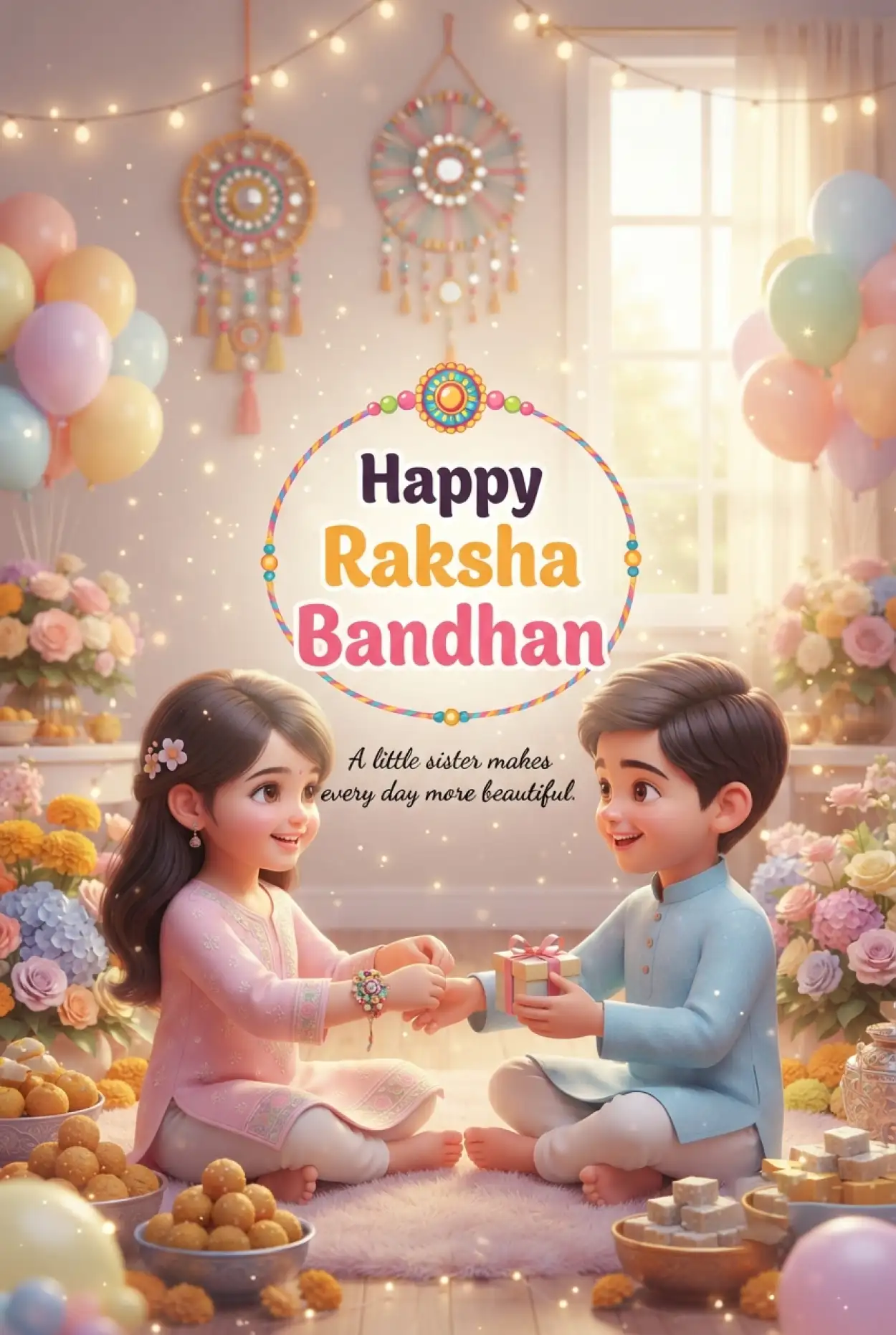 Free Download Raksha Bandhan Wishes For Younger Brother 2026 - High Quality Happy Raksha Bandhan Wishes 2026 Image