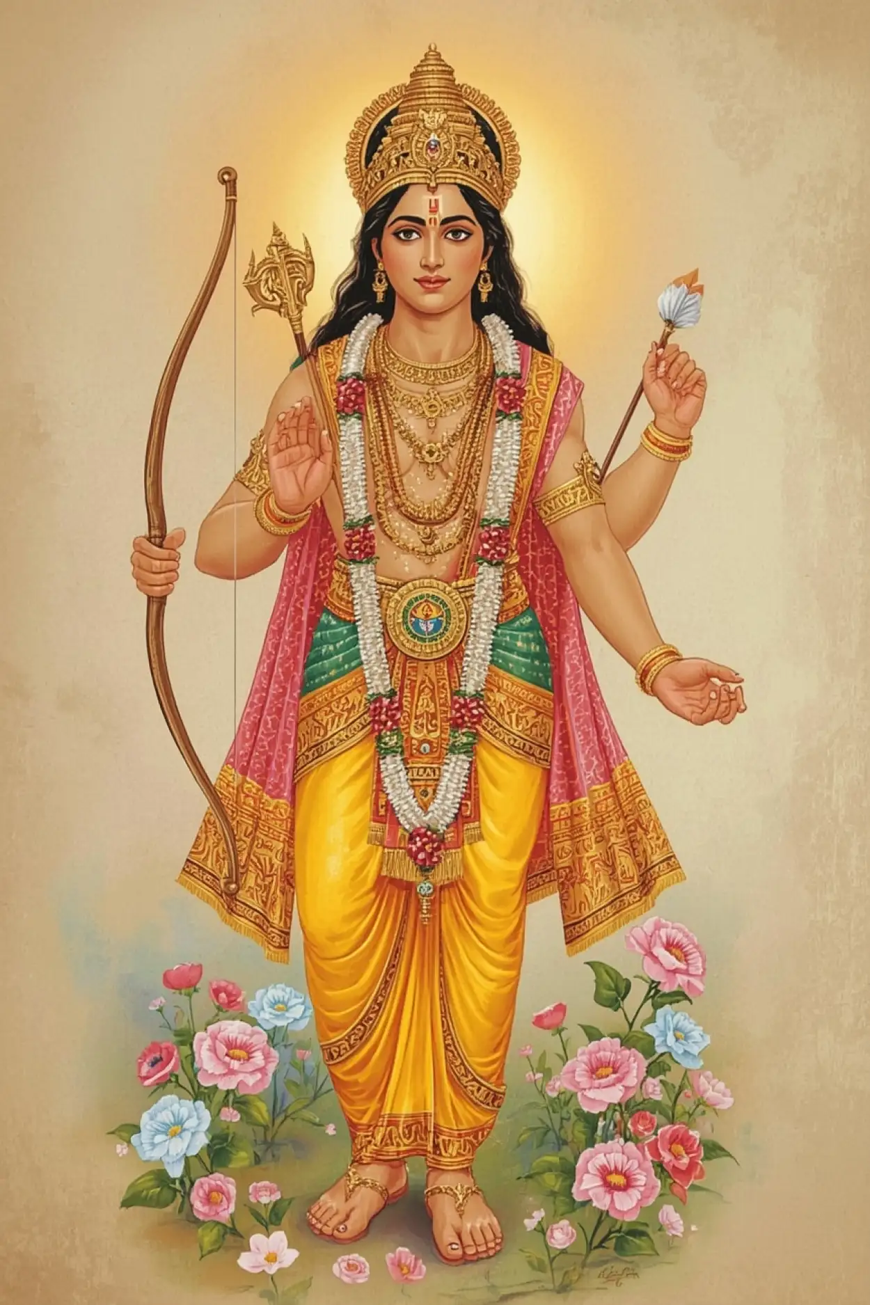 Free Download Ram Ji Dhanush Ban Photo For Dussehra - High Quality Lord Rama With Bow And Arrow Background