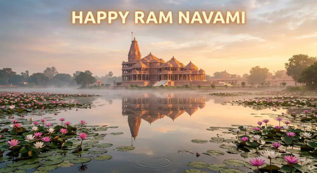 Free Download Ram Navami 2026 Wishes In Hindi Text Png - High Quality Ram Navami Wishes 2026 Transparent PNG