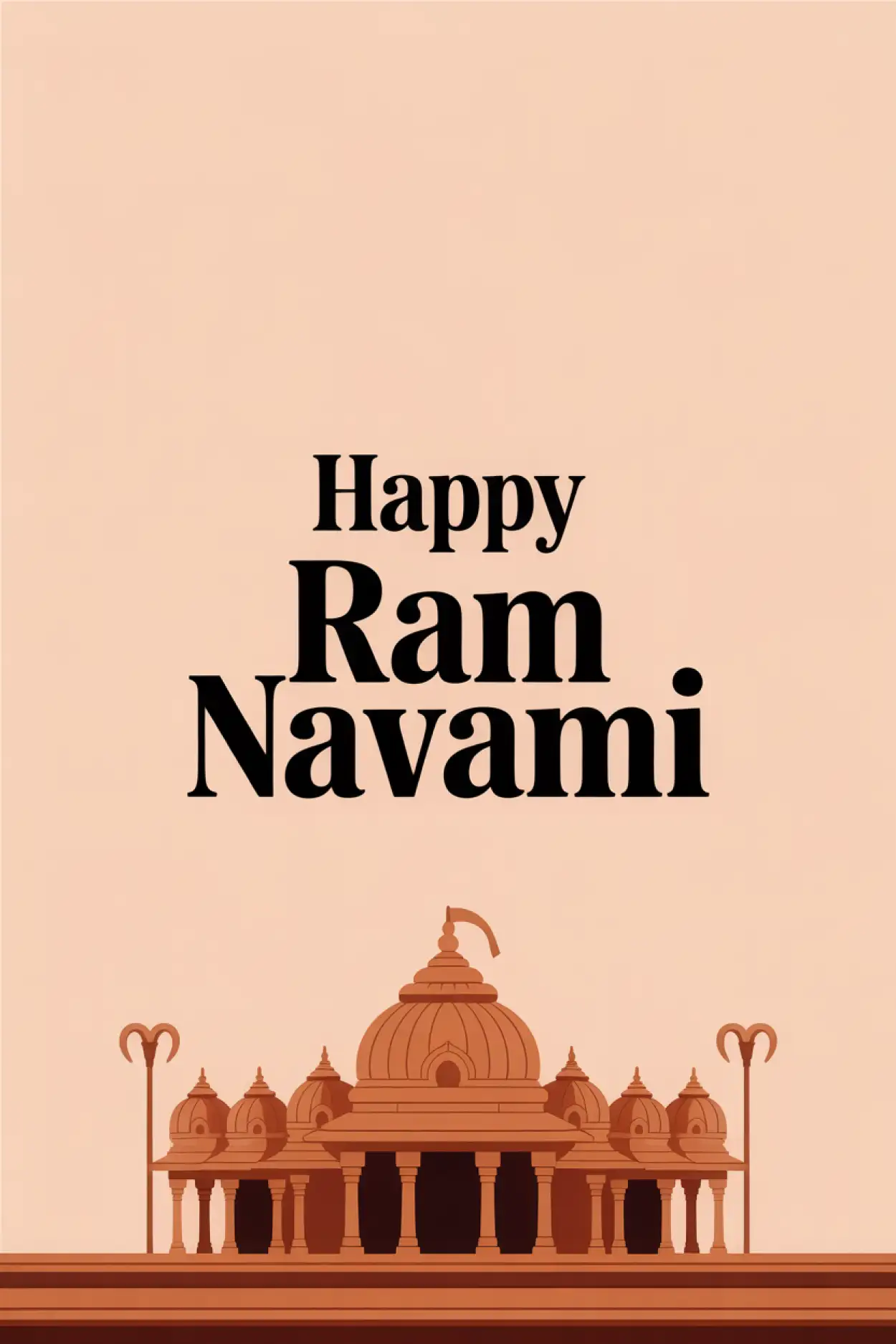 Free Download Ram Navami 2026 Wishes With Cultural Illustration - High Quality Ram Navami Wishes 2026 Image
