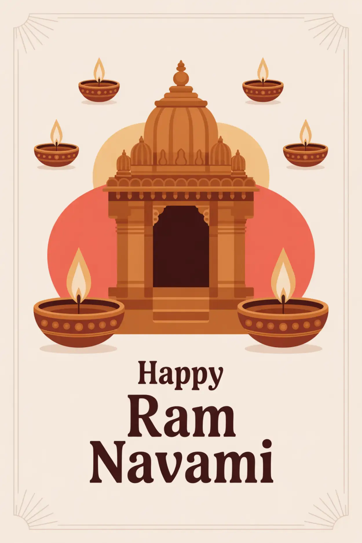 Free Download Ram Navami 2026 Wishes With Lord Ram Illustration - High Quality Ram Navami Wishes 2026 Image