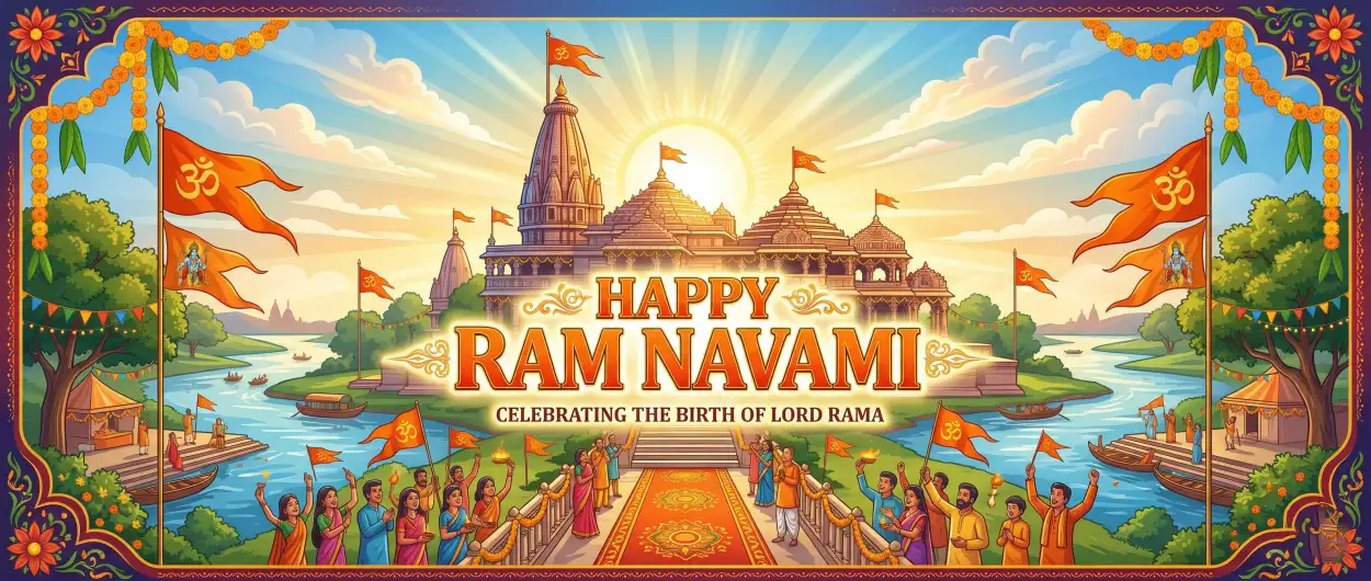 Free Download Ram Navami Whatsapp Greeting Card Ideas - High Quality Happy Ram Navami Wishes For WhatsApp Image