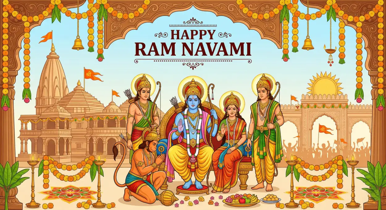 Free Download Ram Navami Whatsapp Images With Quotes - High Quality Happy Ram Navami Wishes For WhatsApp Image