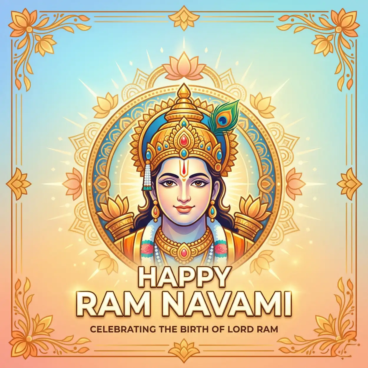 Free Download Ram Navami Whatsapp Post For Social Media - High Quality Happy Ram Navami Wishes For WhatsApp Image
