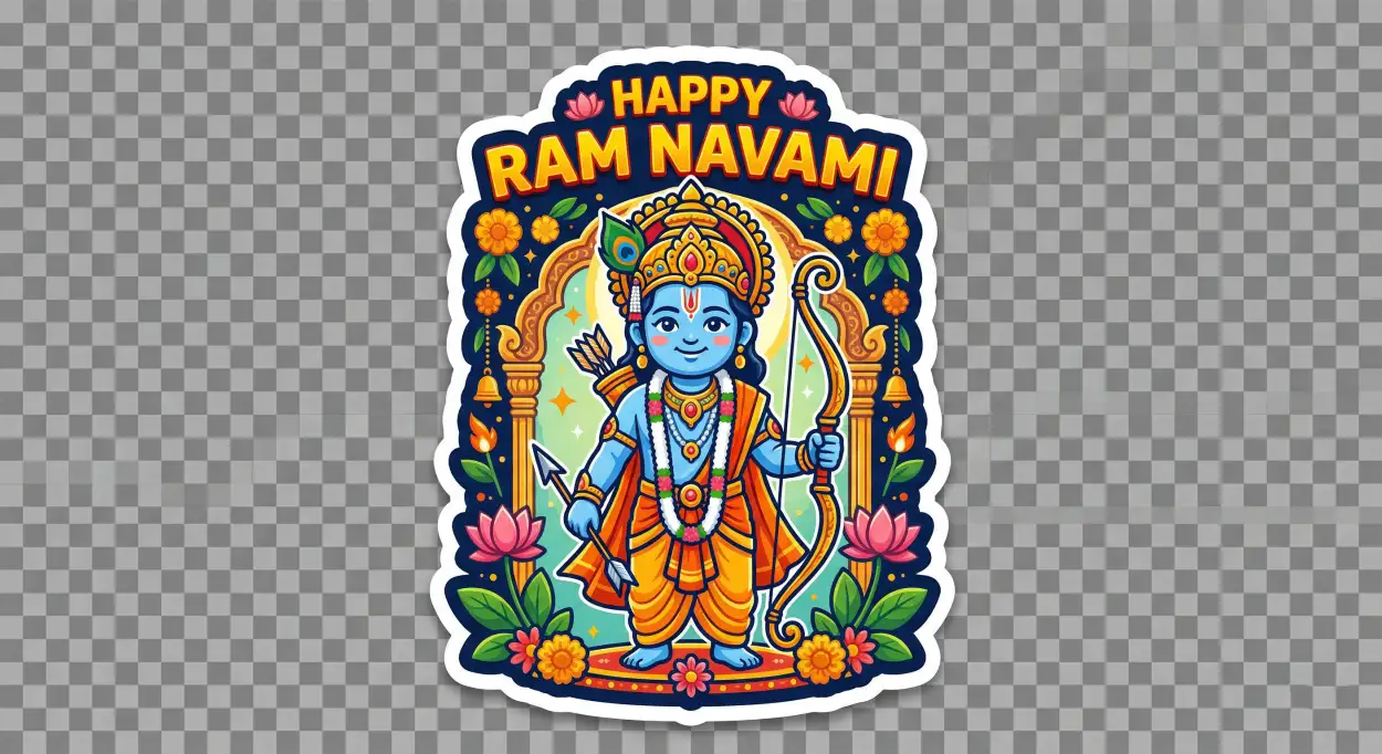 Free Download Ram Navami Whatsapp Stickers Images Free - High Quality Happy Ram Navami Wishes For WhatsApp Image