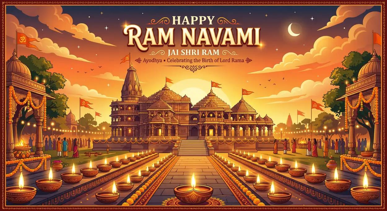 Free Download Ram Navami Whatsapp Wishes With Ram Darbar Images - High Quality Happy Ram Navami Wishes For WhatsApp Image