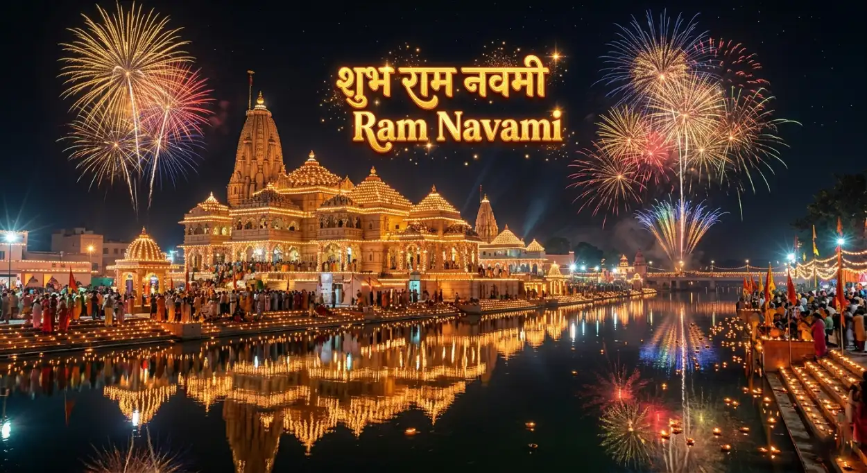 Free Download Ram Navami Wishes 2026 In Hindi Font Style - High Quality Ram Navami Wishes 2026 Image