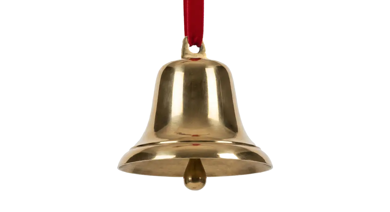 Free Download Realistic Gold Christmas Bell Png Isolated - High Quality Christmas Bell Png PNG Image