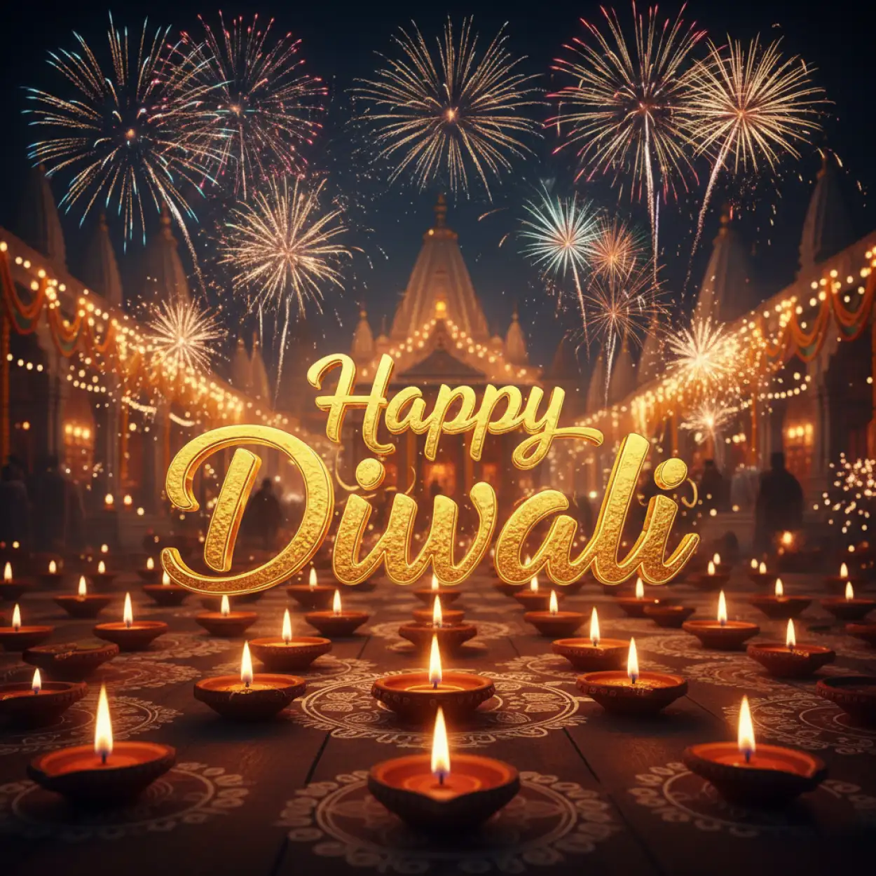 Realistic Happy Diwali Night Scene Photo With Fireworks And Diyas - Royalty Free Happy Diwali Image | Pngmagic Free Download Realistic Happy Diwali Night Scene Photo With Fireworks And Diyas - High Quality Happy Diwali Background