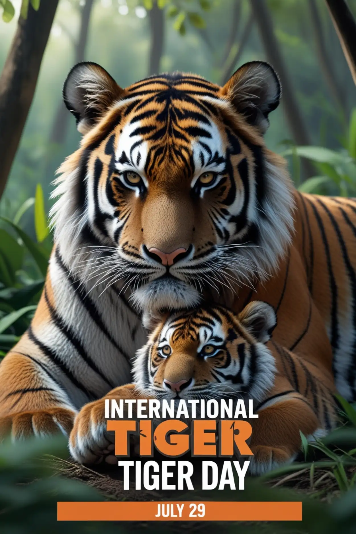 Free Download Realistic Jungle Tiger Png Free - High Quality International Tiger Day PNG Image