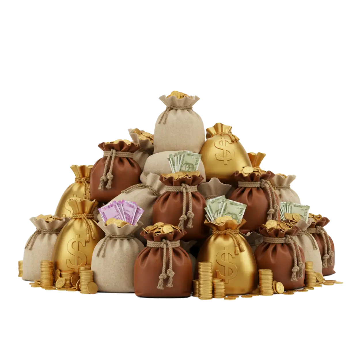 Free Download Us Money Bag Png Hd - High Quality Money Bag Png PNG Image