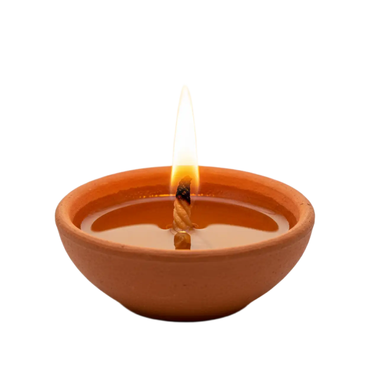 Free Download Realistic Oil Lamp Diya Png With Flame Transparent - High Quality Diya Png PNG Image