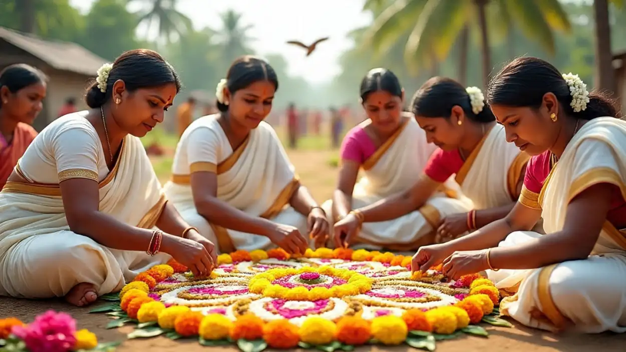 Free Download Realistic Onam Background Vector Art - High Quality Onam Background Background