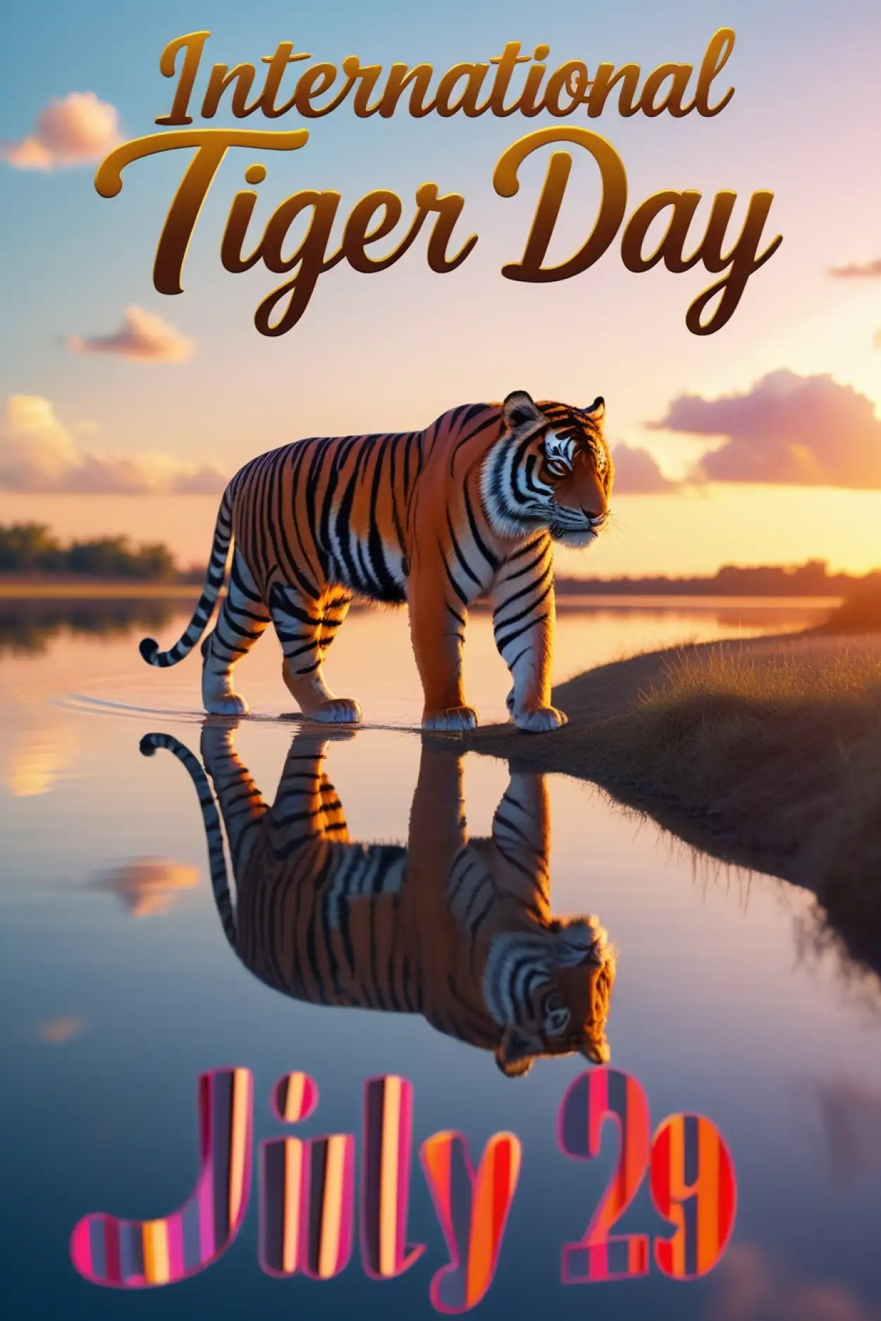 Free Download Realistic Tiger Day Image For Awareness - High Quality International Tiger Day Background
