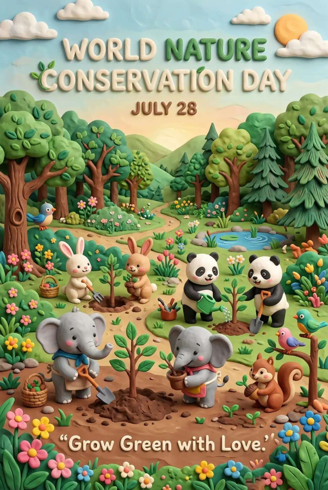 Free Download Recycle And Conserve Nature Poster - High Quality World Nature Conservation Day 2026 Image