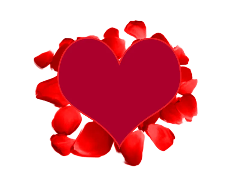 Free Download Red Petals Love Shape Png - High Quality Red Petals Love Shape Png PNG Image