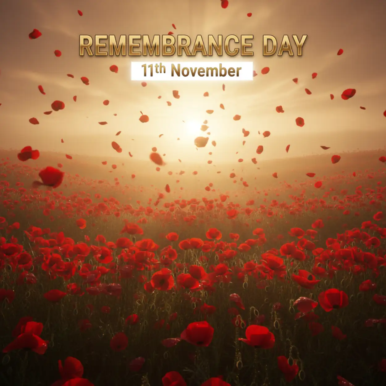 Free Download Remembrance Day Field Of Poppies Ai Image - High Quality Remembrance Day Background