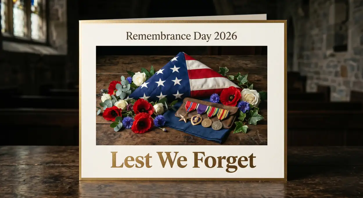 Free Download Remembrance Day Usa 2026 Patriotic Banner Template - High Quality Remembrance Day Usa 2026 Image