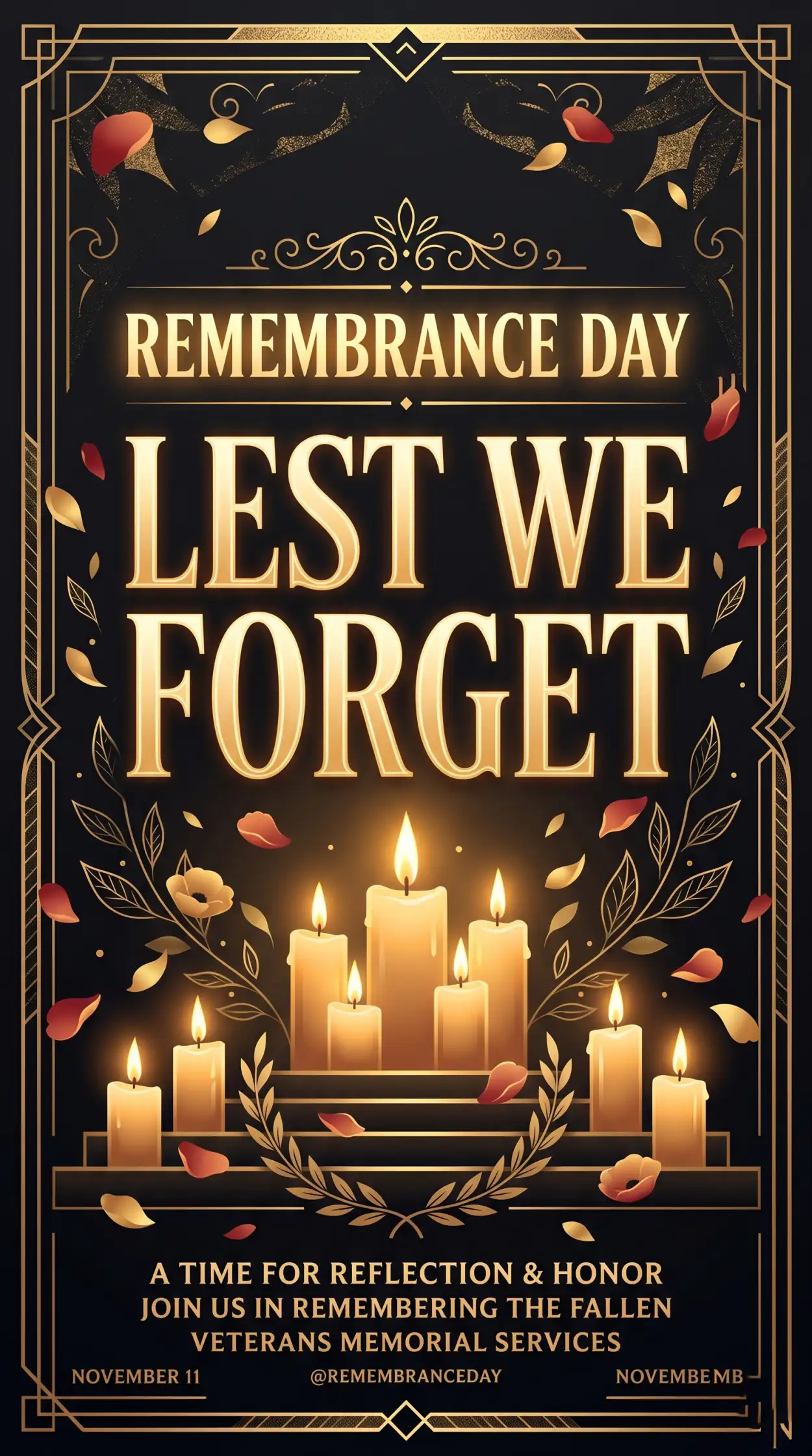 Free Download Remembrance Day Usa 2026 Remembrance Tribute Card - High Quality Remembrance Day Usa 2026 Image
