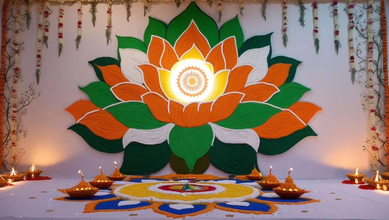 Republic Day Rangoli Using Natural Materials - Royalty Free Republic Day Rangoli Image | Pngmagic Free Download Republic Day Rangoli Using Natural Materials - High Quality Republic Day Rangoli Background